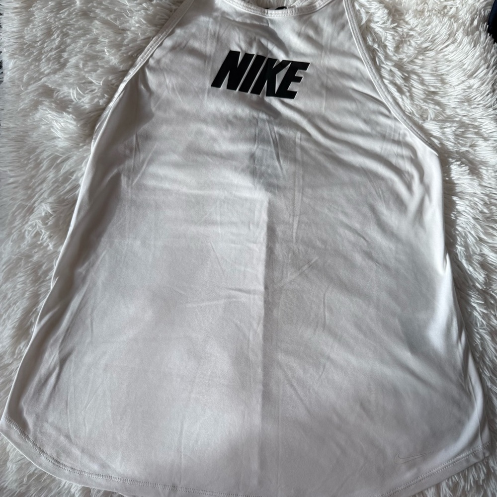Nike White Tank Dri-Fit Razorback - Picture 2 of 5